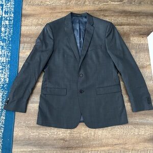 John Varvatos 2 piece suit navy sharkskin